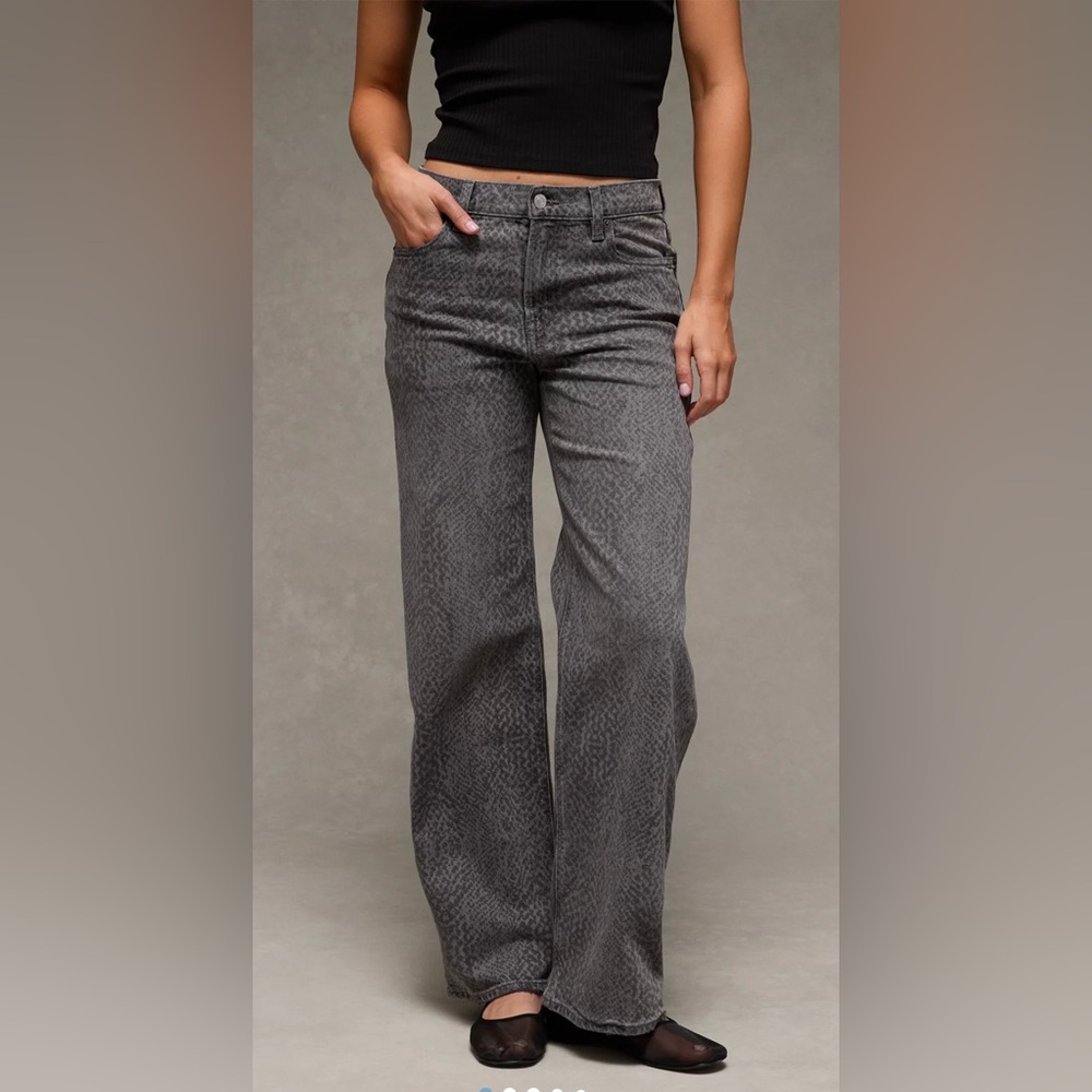 AE Stretch Snake Print High-Waisted Stovepipe Jean